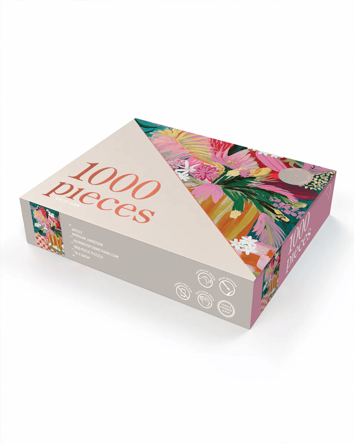 1000 Piece Glitter Puzzle - Gold-Urn by Journey of Something