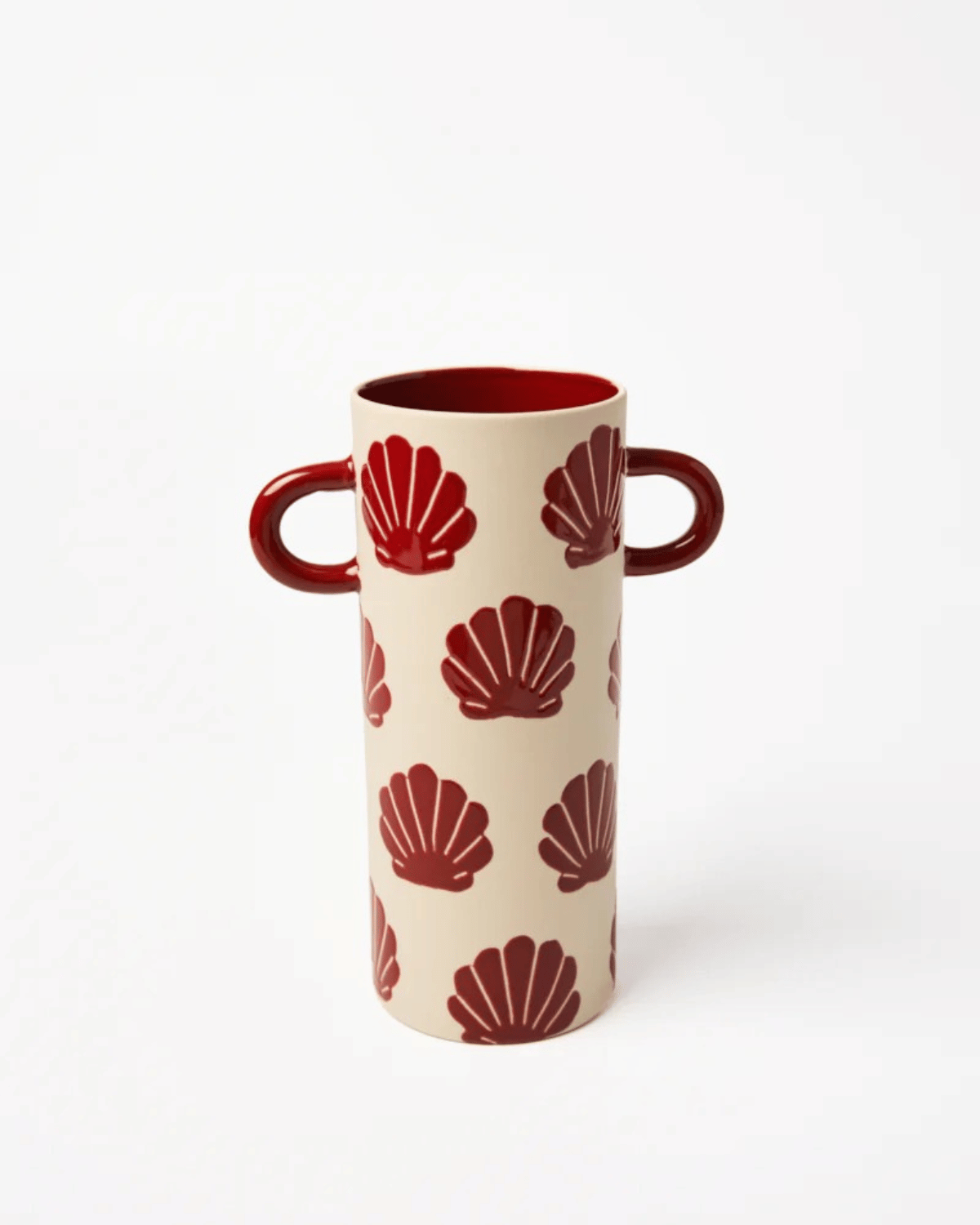 Griffe Burgundy Shell Tall Vase