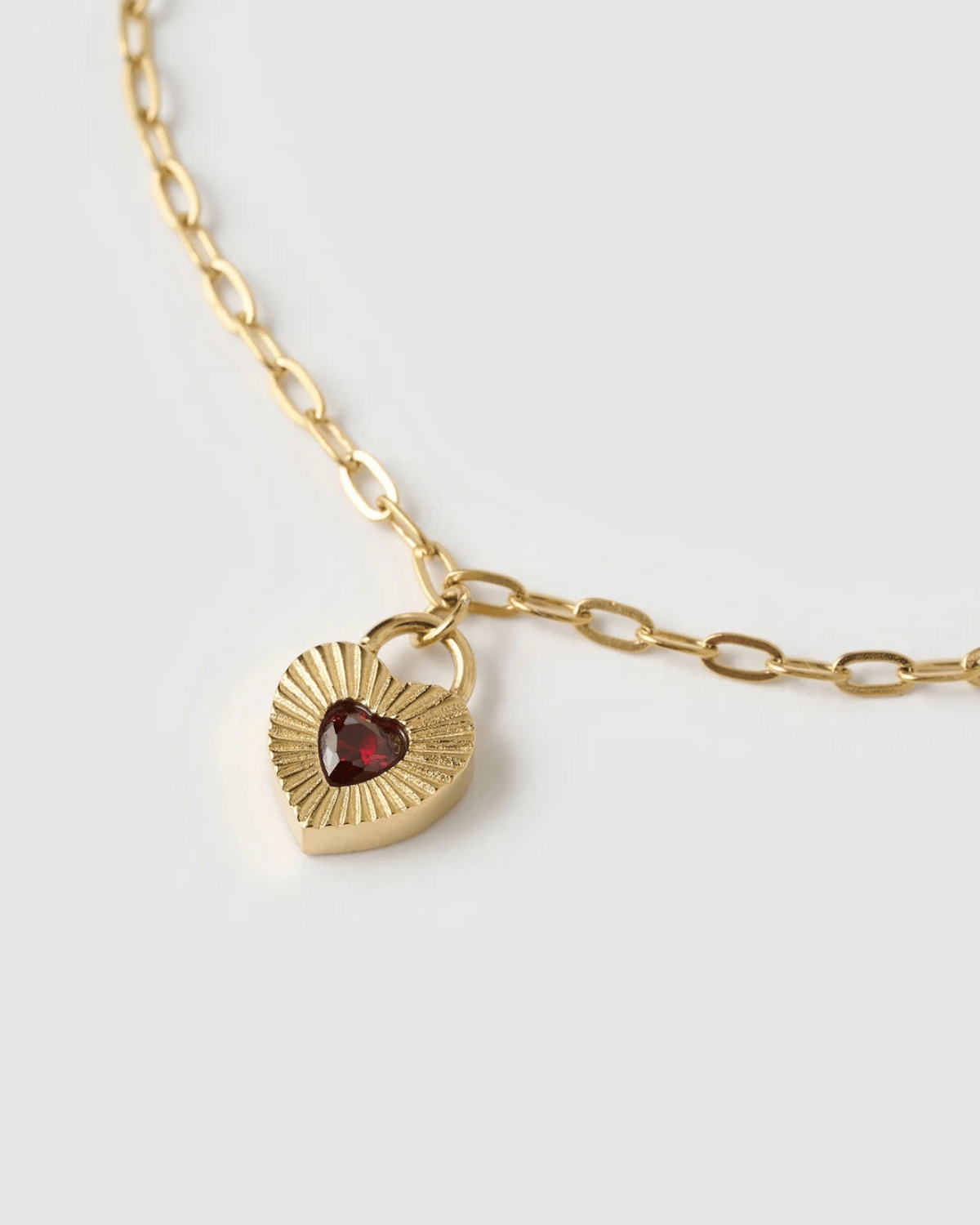 RUBY HEART BRACELET - RED