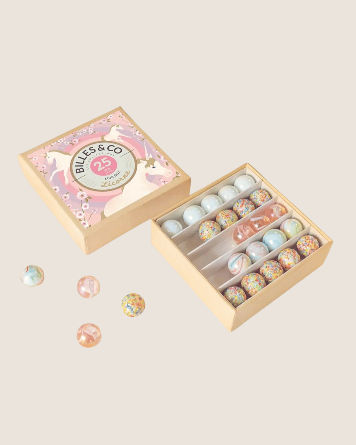 BILLES & CO ❘ Marble Treasure Box - Unicorn (Small)
