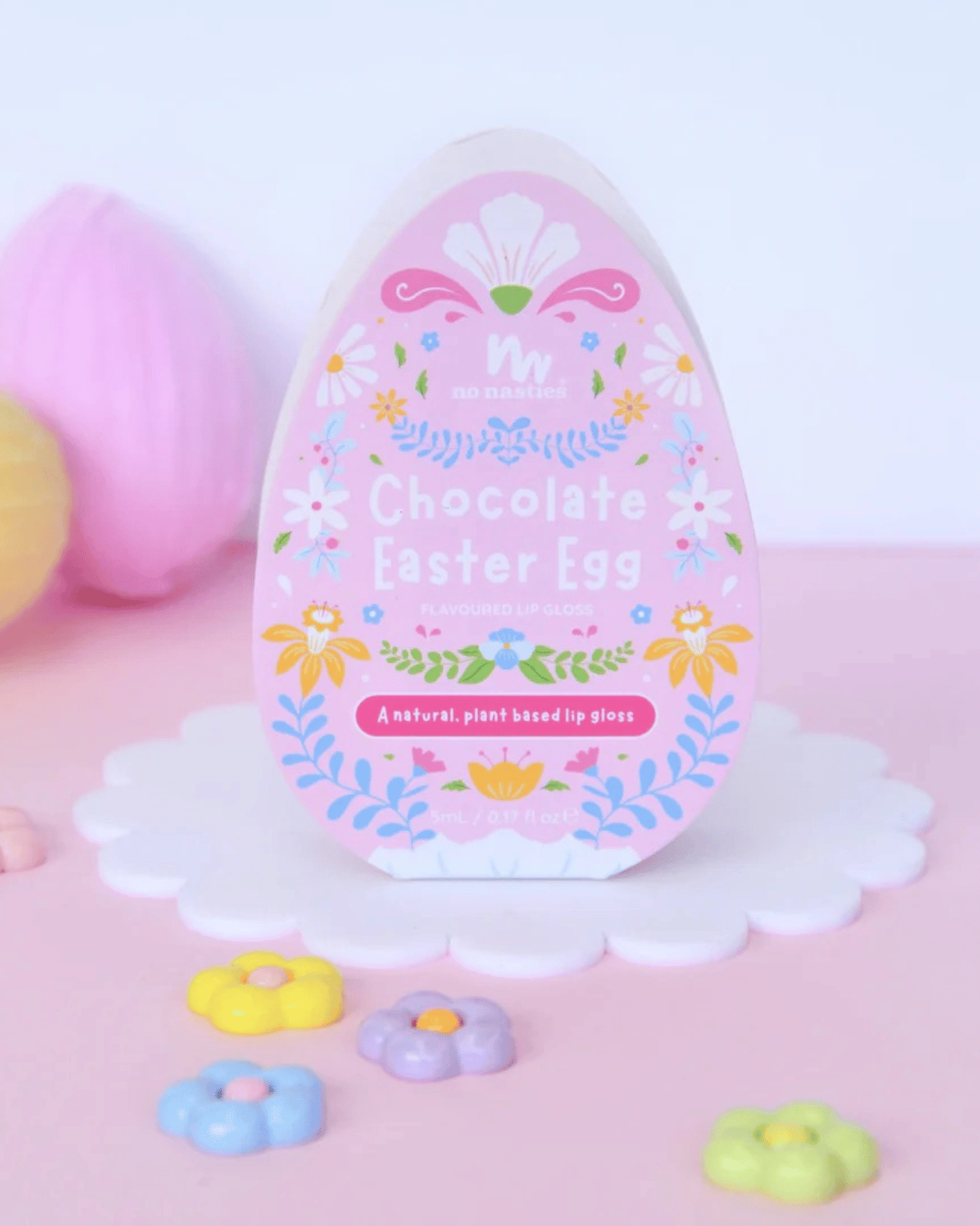 Natural Easter Egg Lip Gloss & Nail Stickers