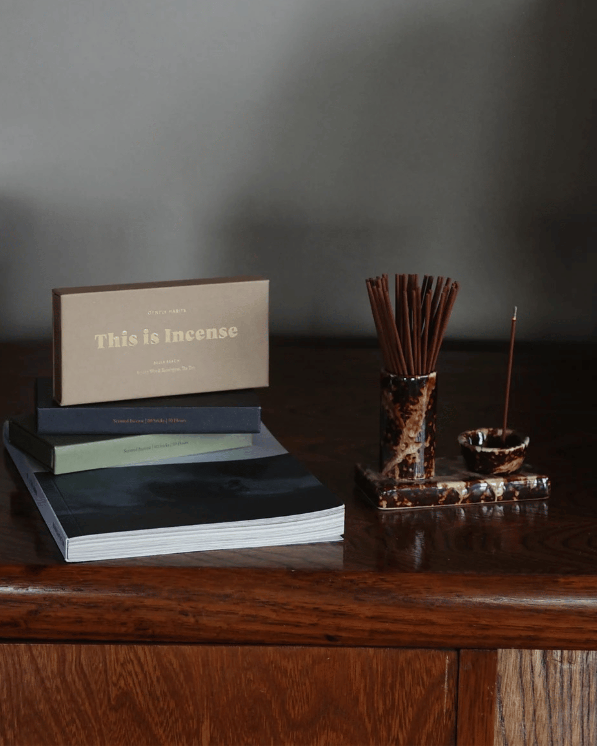Ceramic Incense Caddy - Chocolate
