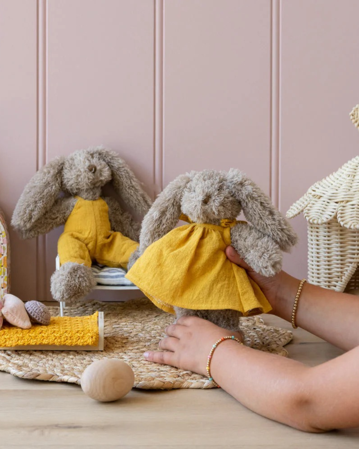 Baby Honey Bunny Girl - Mustard by Nana Huchy