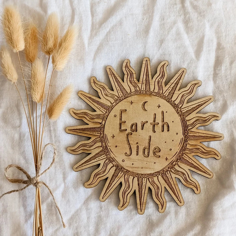 Earth Side Sun Birth Announcement Disc