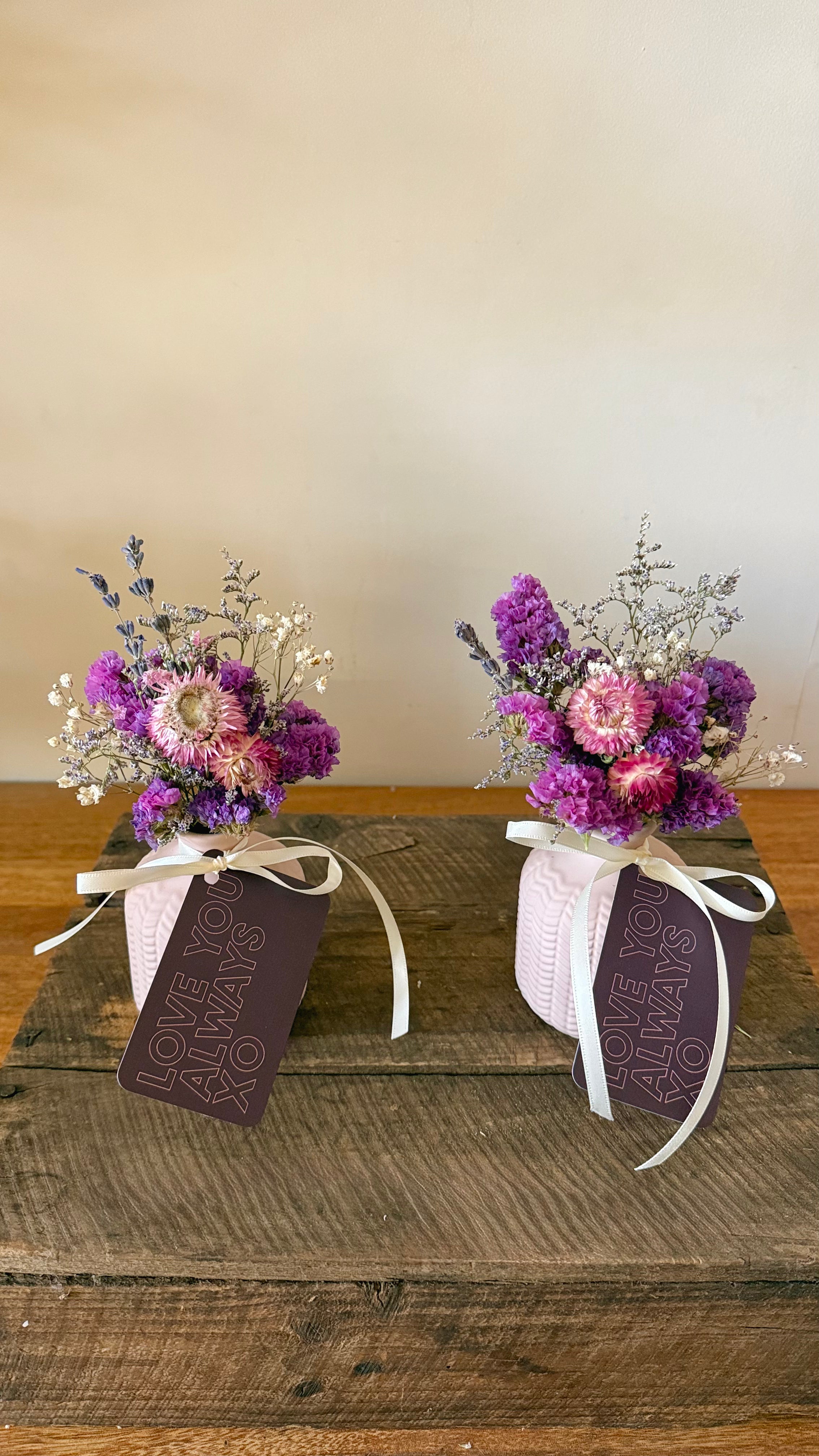 DRIED FLOWER VASE ❘ Mini Pink