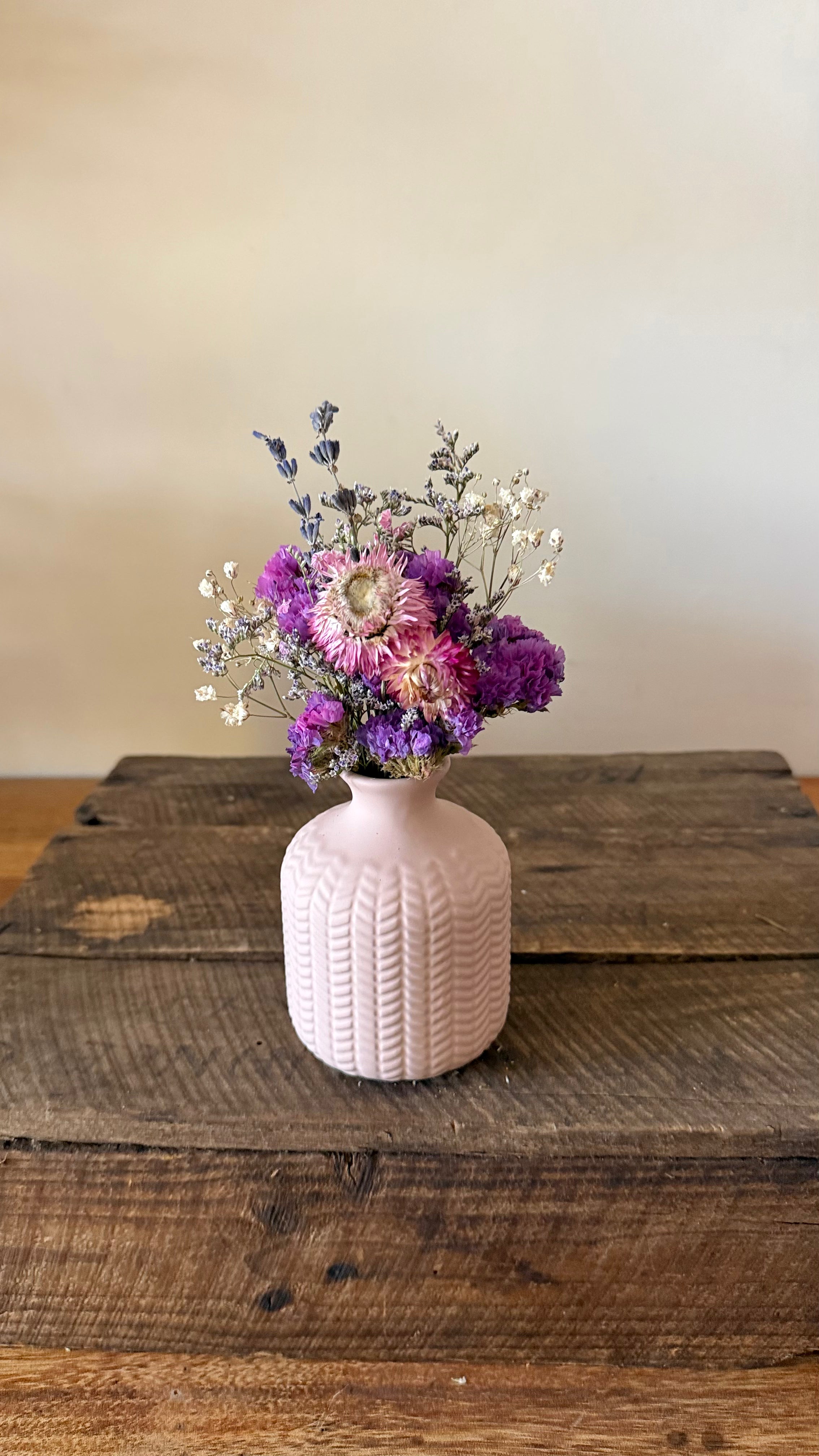 DRIED FLOWER VASE ❘ Mini Pink