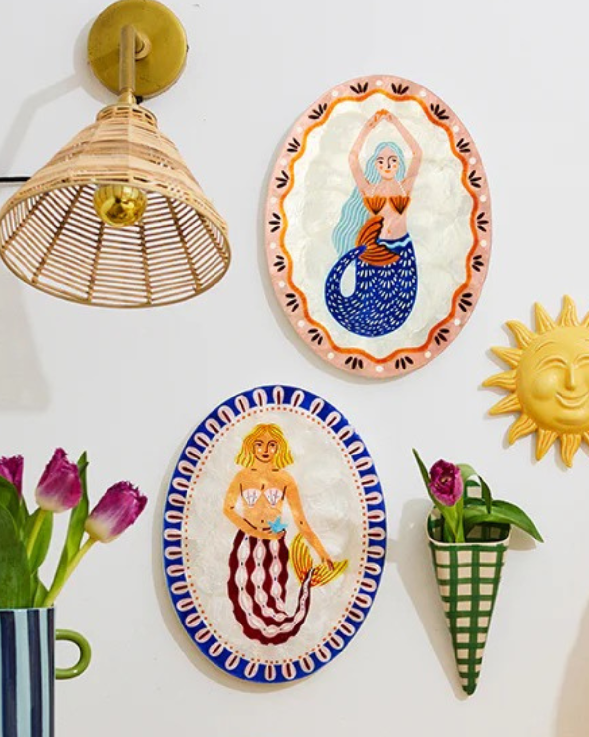 Mermaid Pearl Fan Wall Tile by Jones & Co