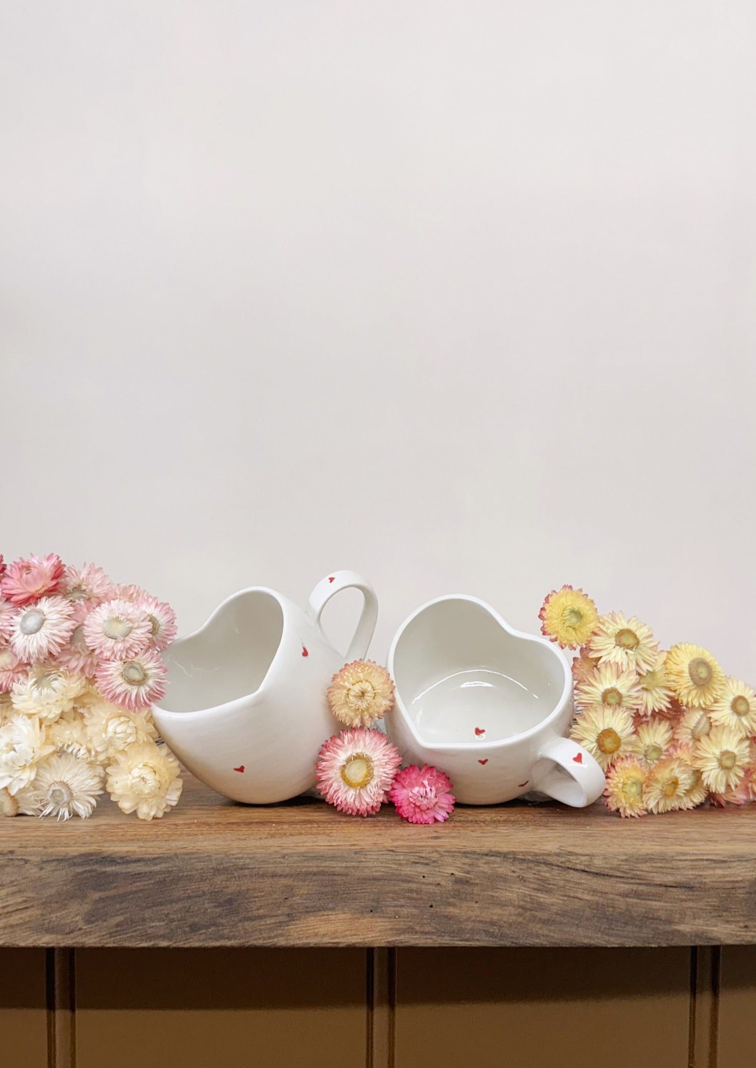 Love Mug - White with Red Hearts