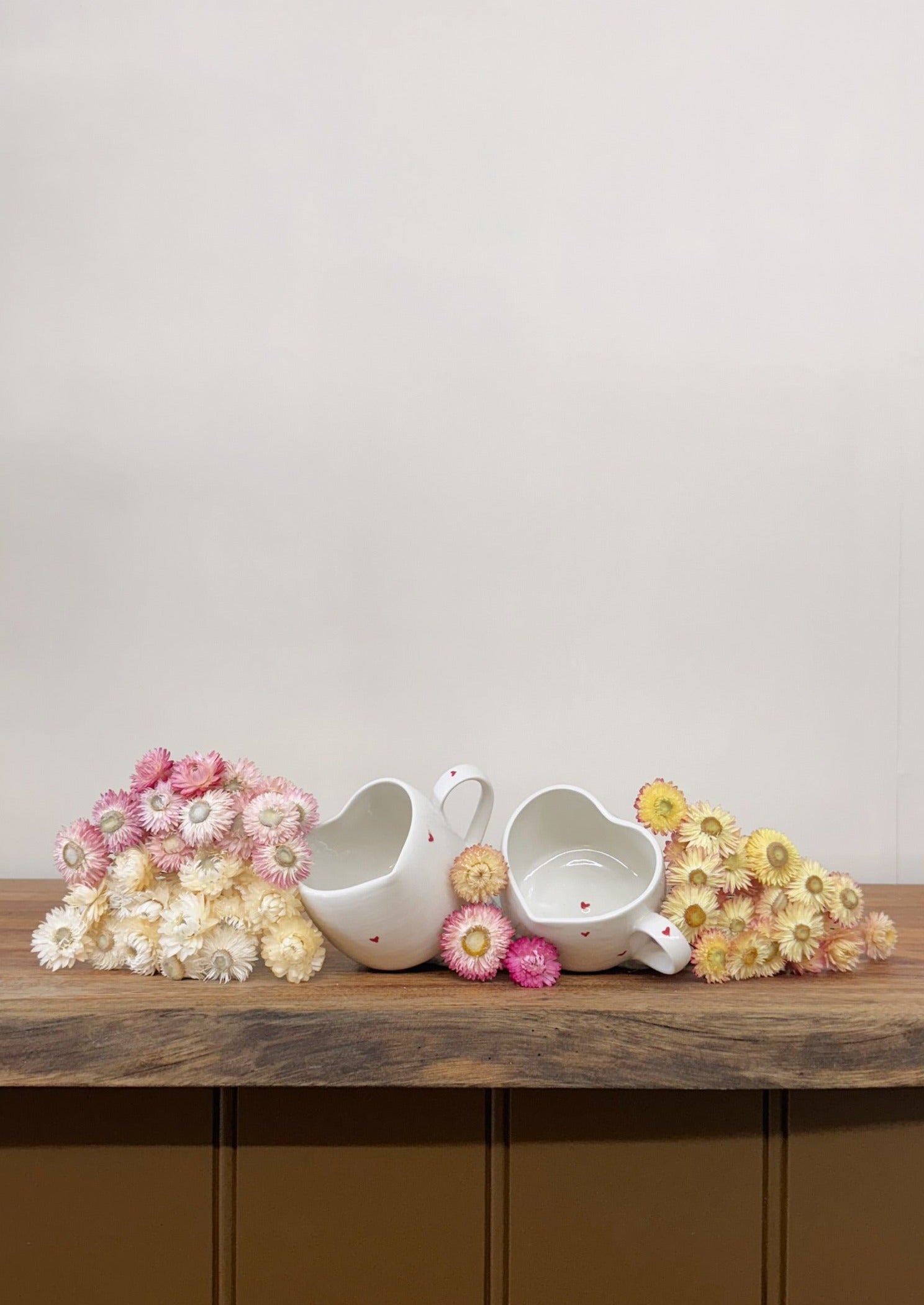 Love Mug - White with Red Hearts