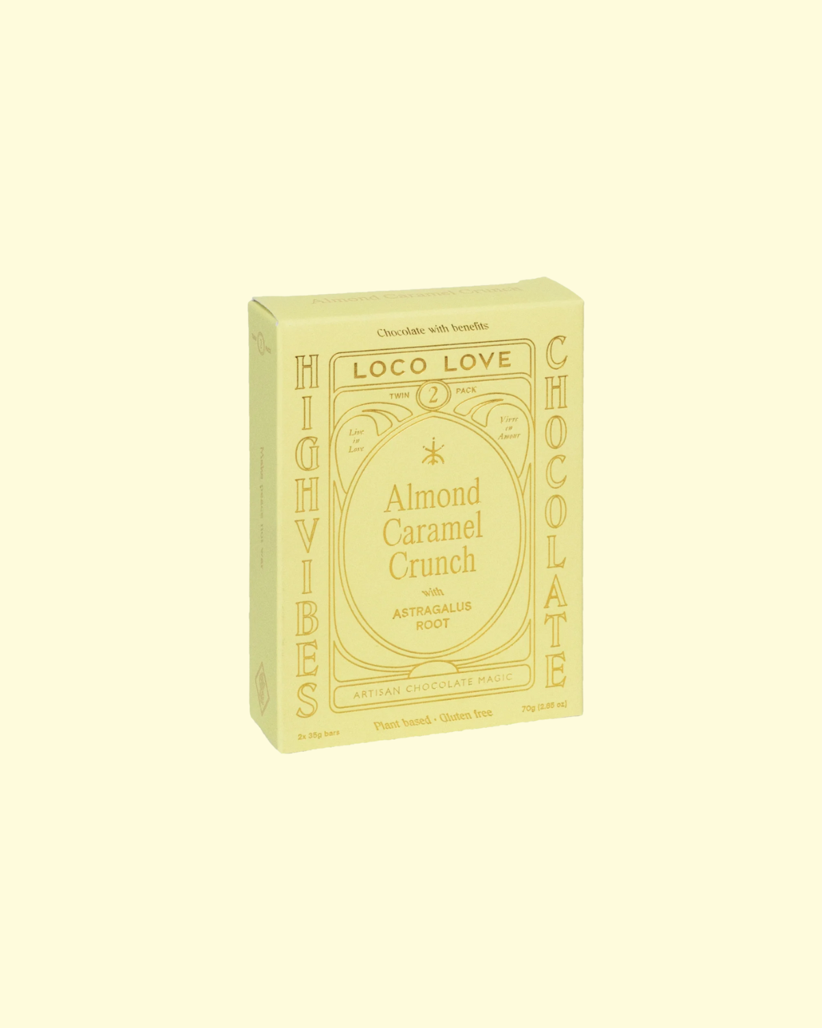 Loco Love Chocolate -Almond Caramel Crunch - Twin Pack 60g