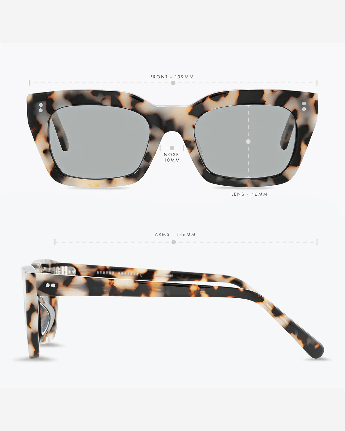 Status Anxiety Antagonist Sunglasses in White Tort