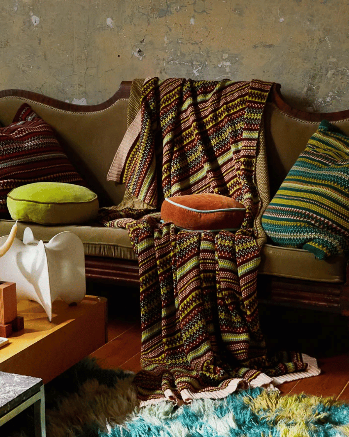 Sage & Clare Arlette Knit Blanket - Emerald