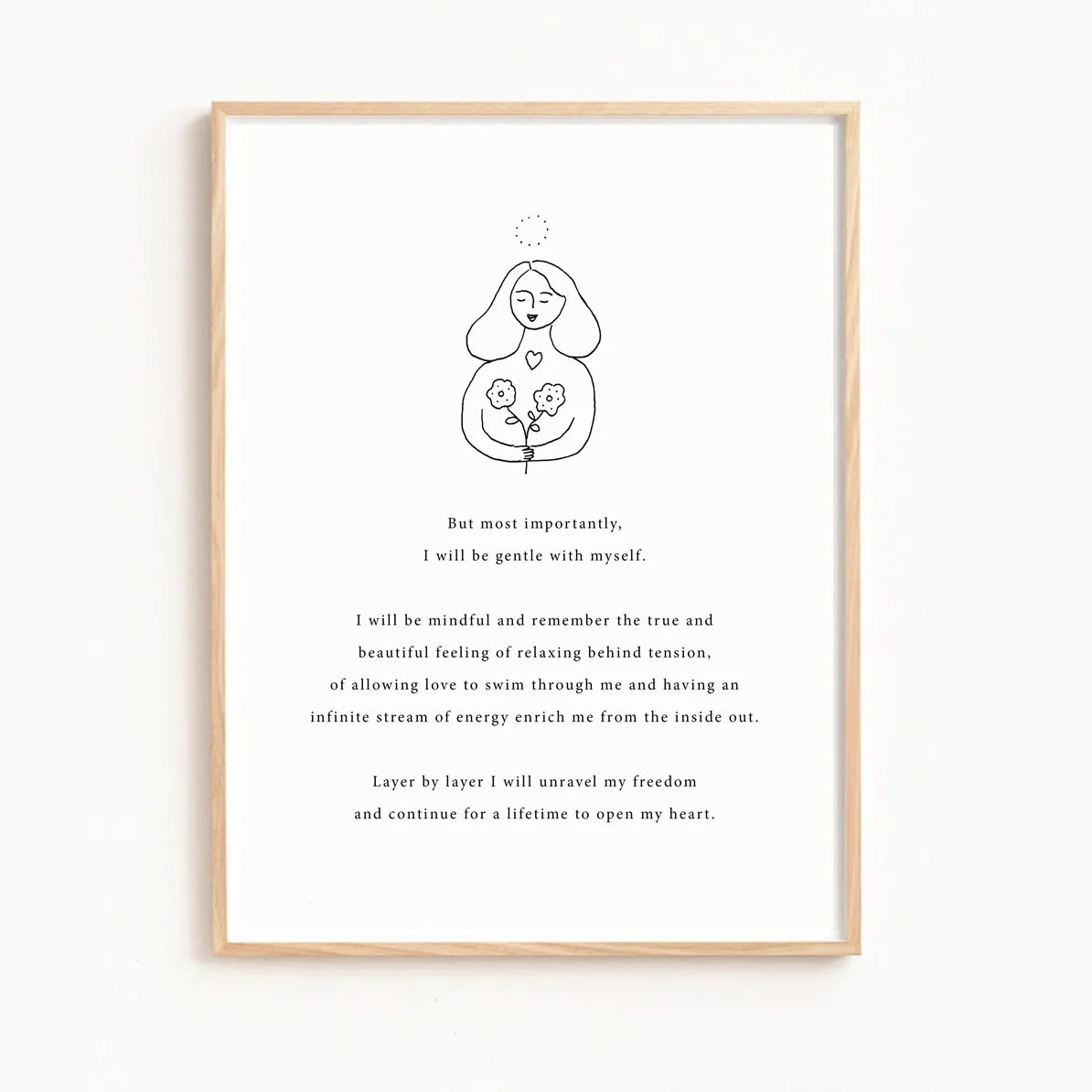 Art Poem Print - Be Gentle