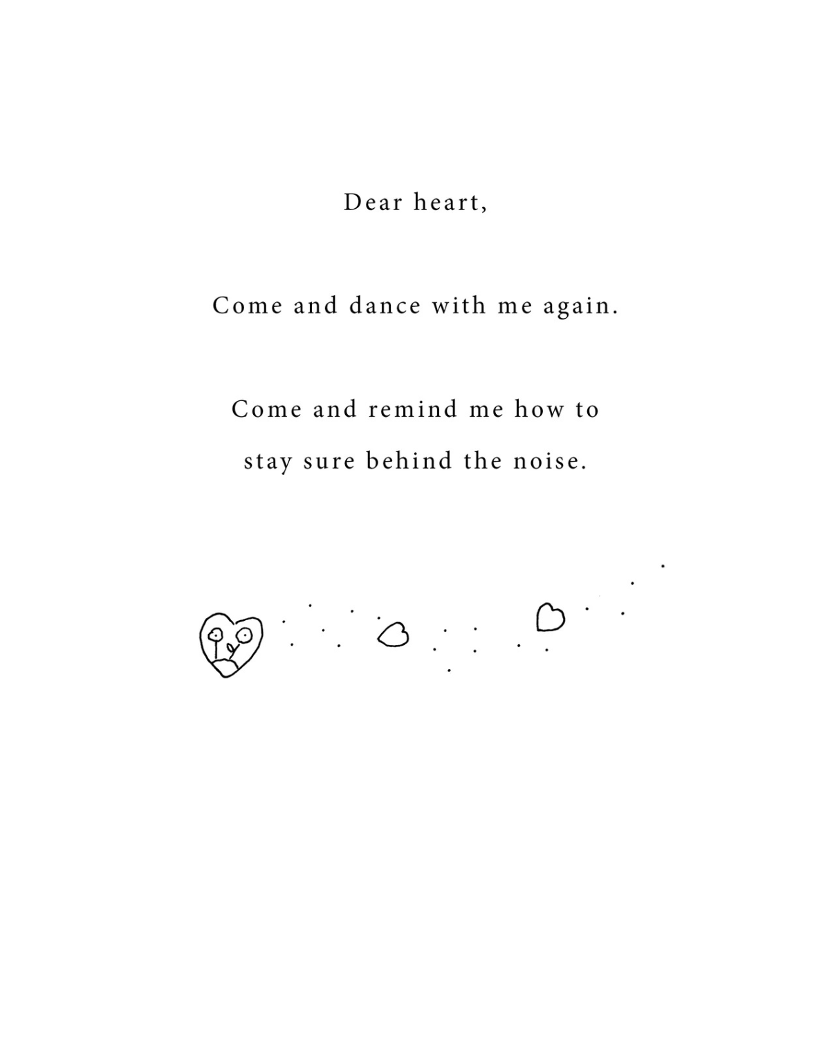 Art Poem Print - Dear Heart