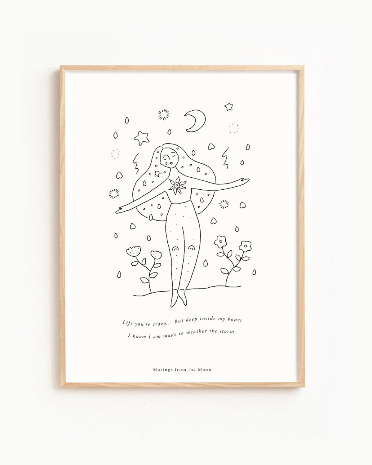 Art Poem Print - Weather The Storm 2 Musings from the Moon