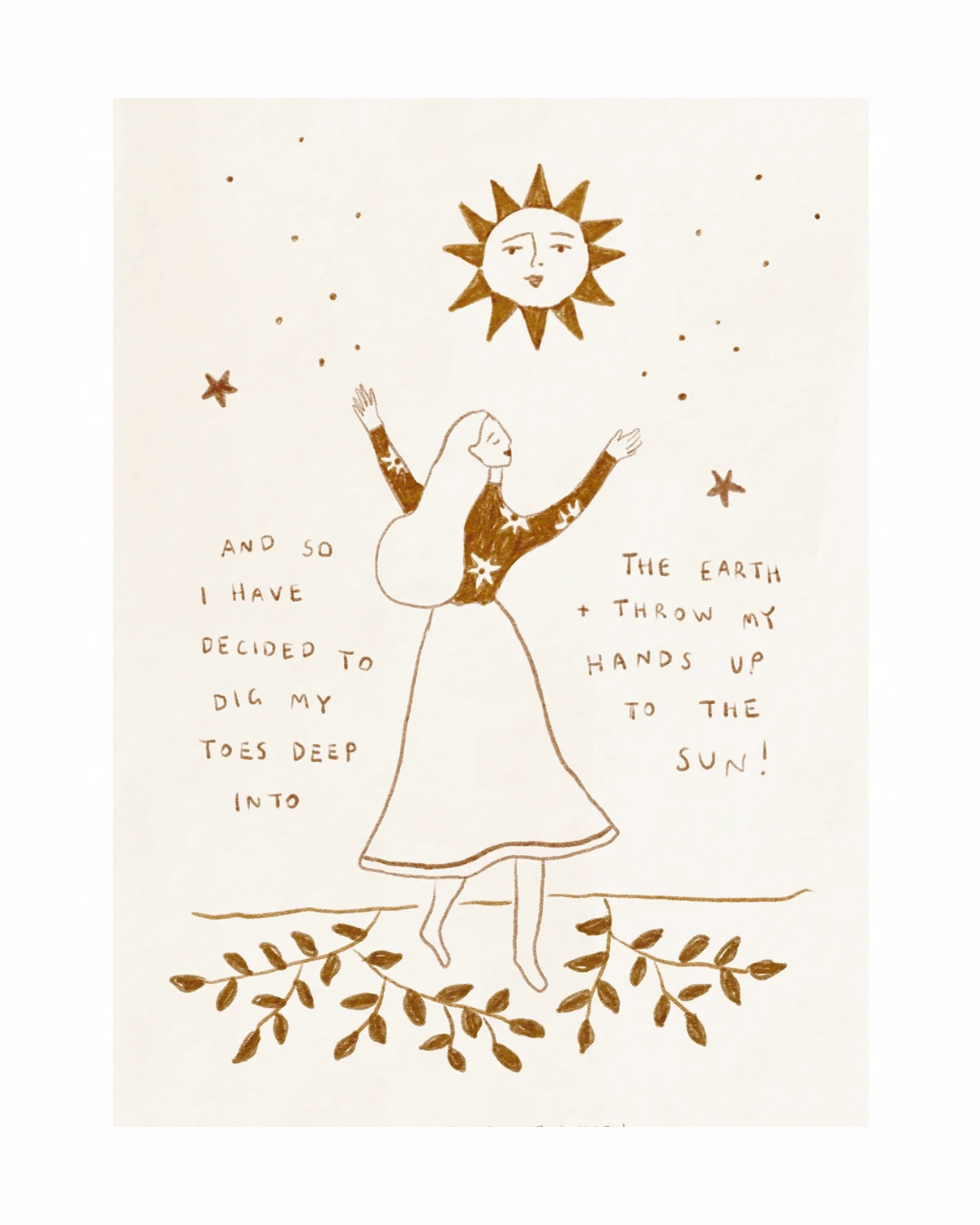 Musings from the Moon Art Print - Earth and Sun