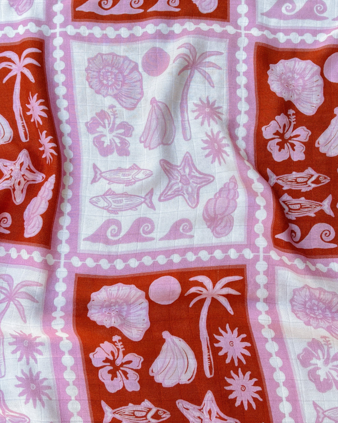 Baby Wrap in Big Island Life (Pink Red) by Loaila