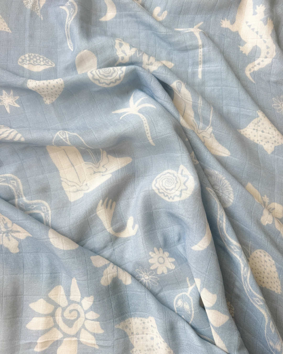 Baby Wrap in Desert Snake (Blue and White) by Loaila