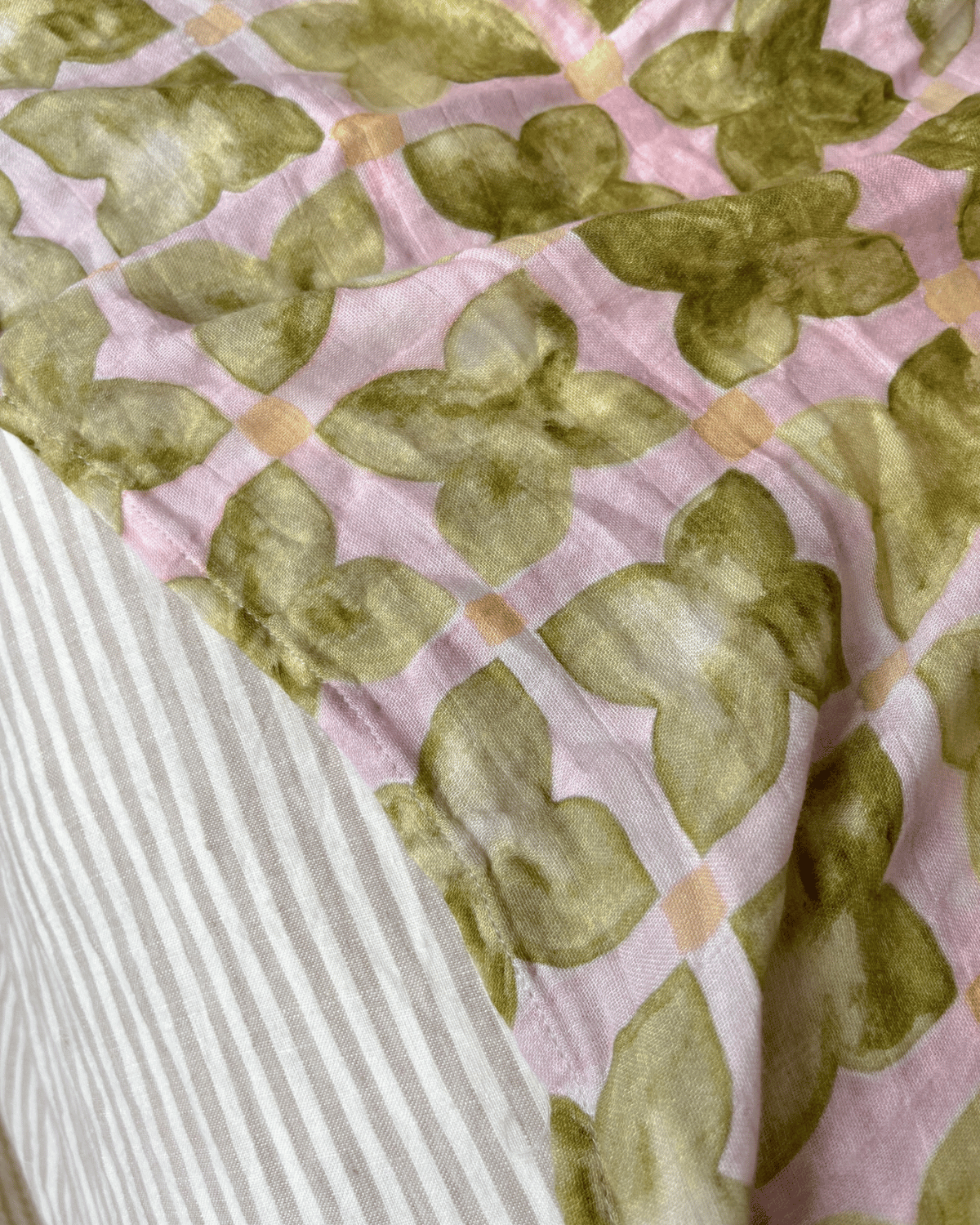 Baby Swaddle in Matcha by Milky Designs