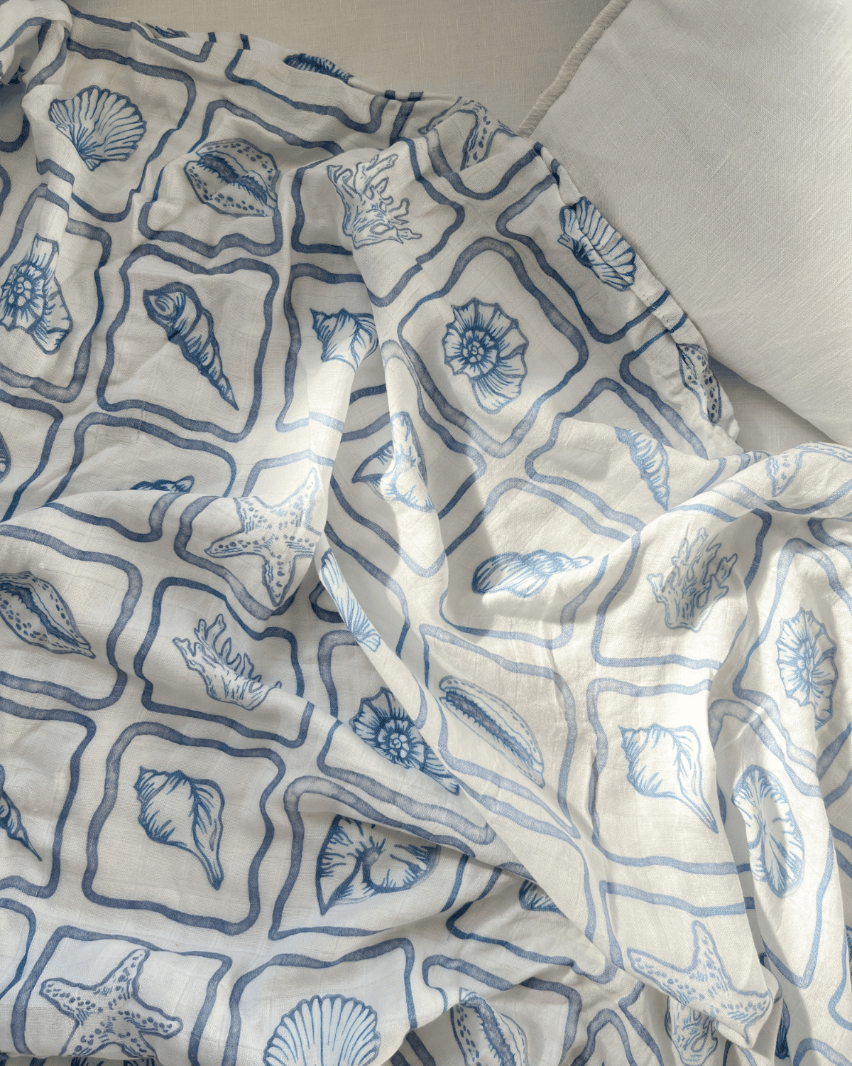 Baby Swaddle in Shoreline by Milky Designs