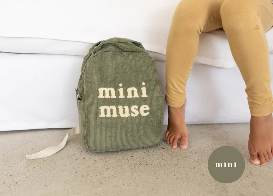 Bam Loves Boo - Mini Muse Organic Backpack in Olive