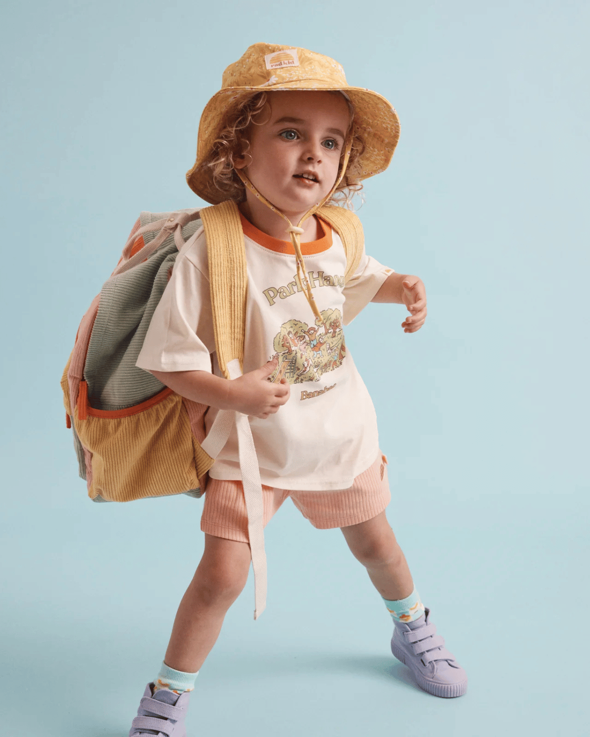 Corduroy Spliced Eco Kids Backpack - Candy