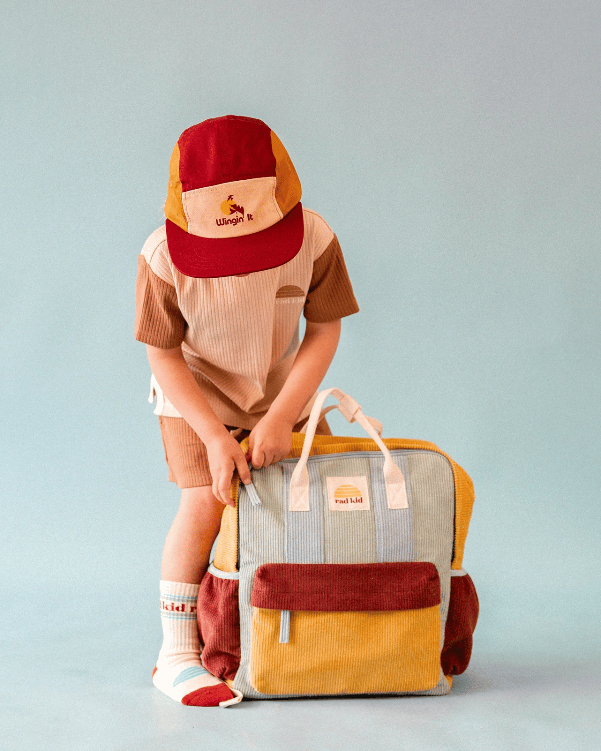 Corduroy Spliced Eco Kids Backpack - Reef