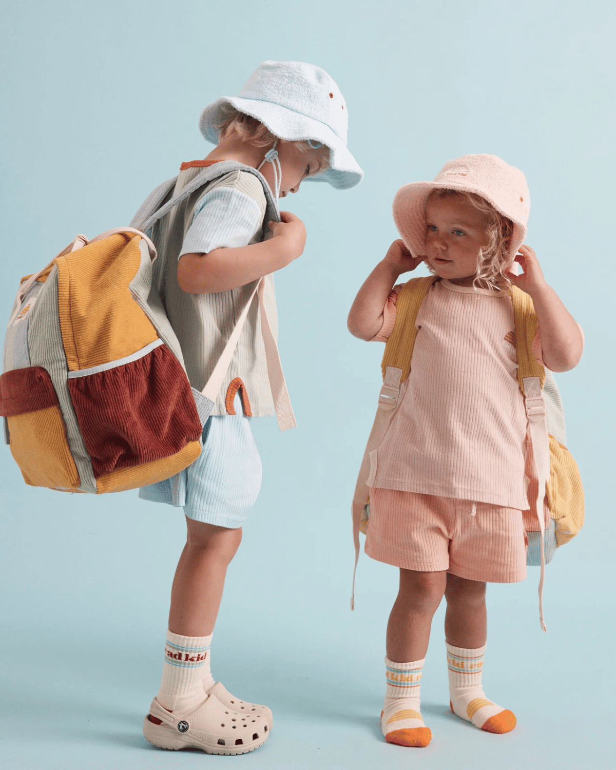 Corduroy Spliced Eco Kids Backpack - Reef