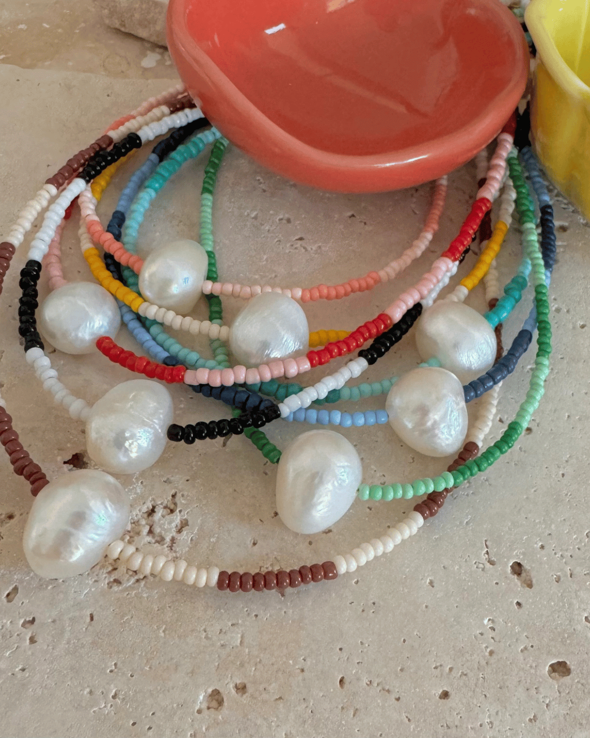 Luna.Foundling ❘ Beaded Bracelet - Lively Strawberry (Adult)