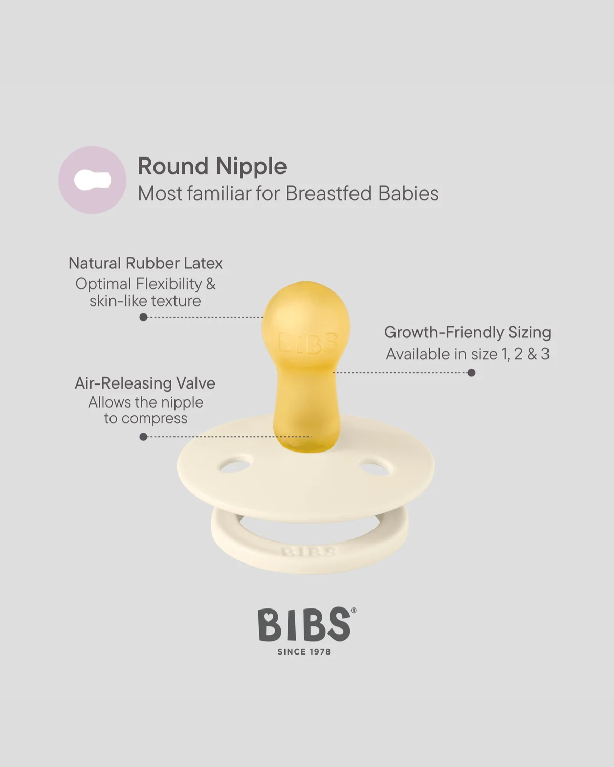 BIBS Dummies ❘ Pink/Tango Space - Round, Latex (2pk)