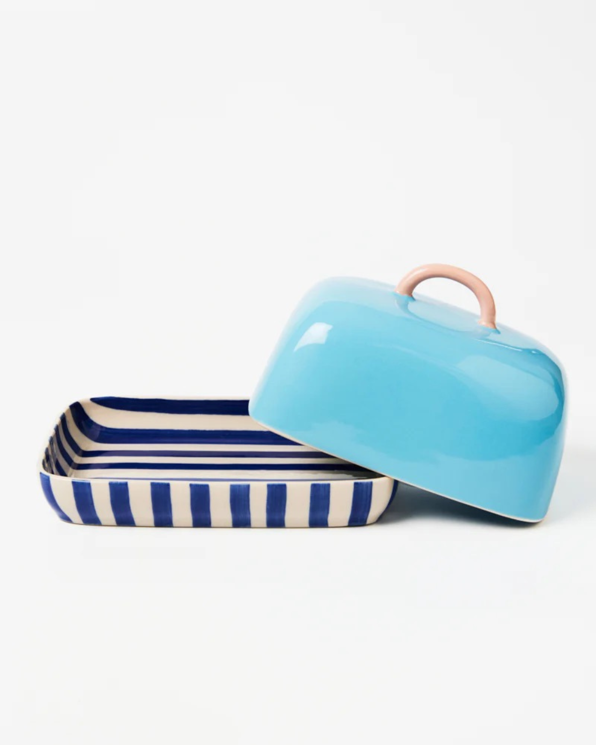 Bloomie Blue Butter Dish by Jones & Co
