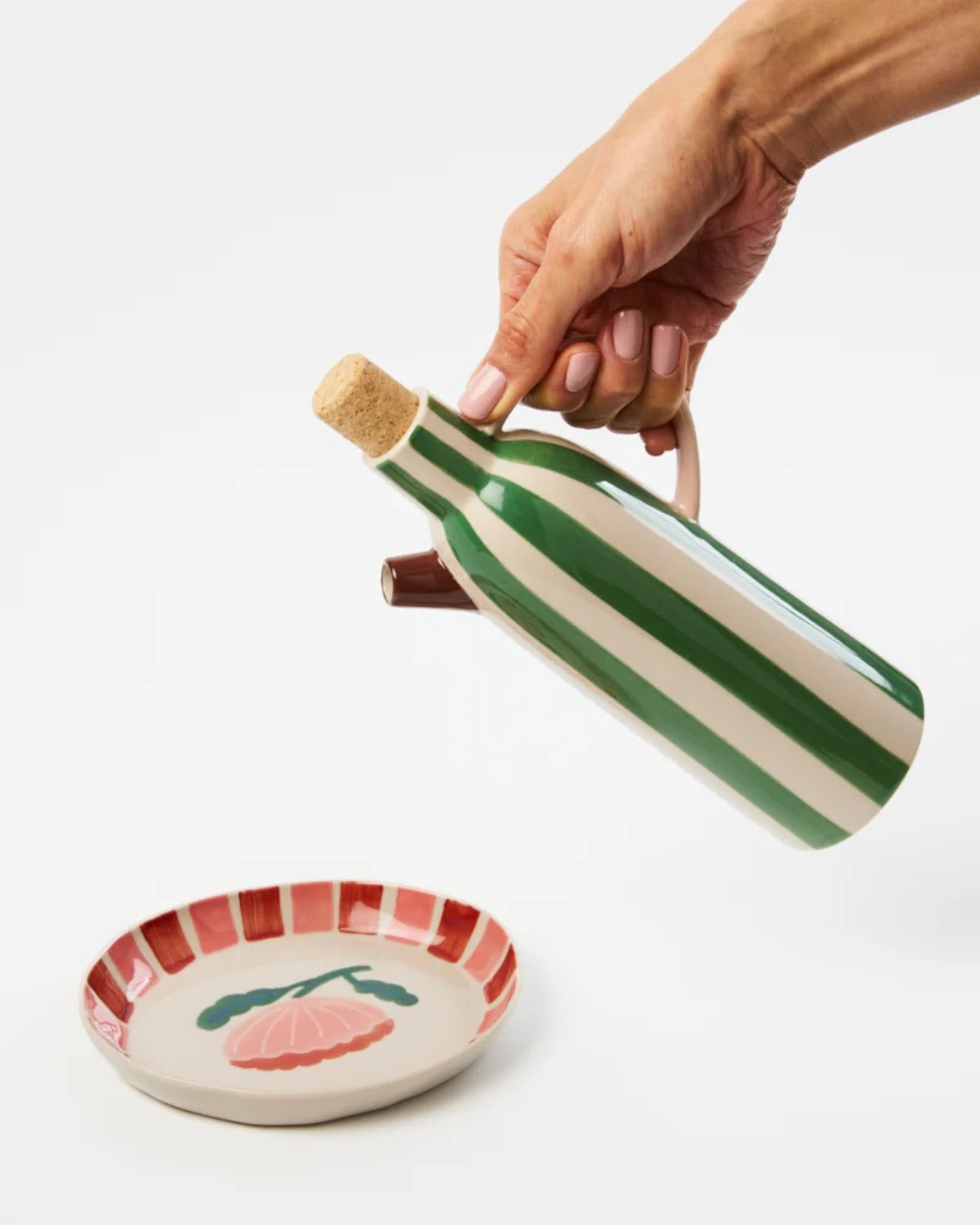 Bloomie Green Oil Pourer by Jones & Co