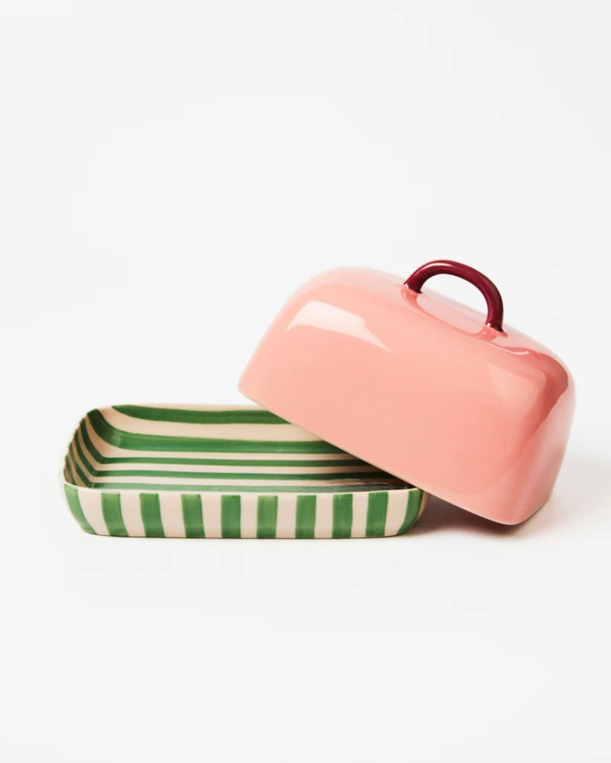 Bloomie Pink Butter Dish by Jones & Co