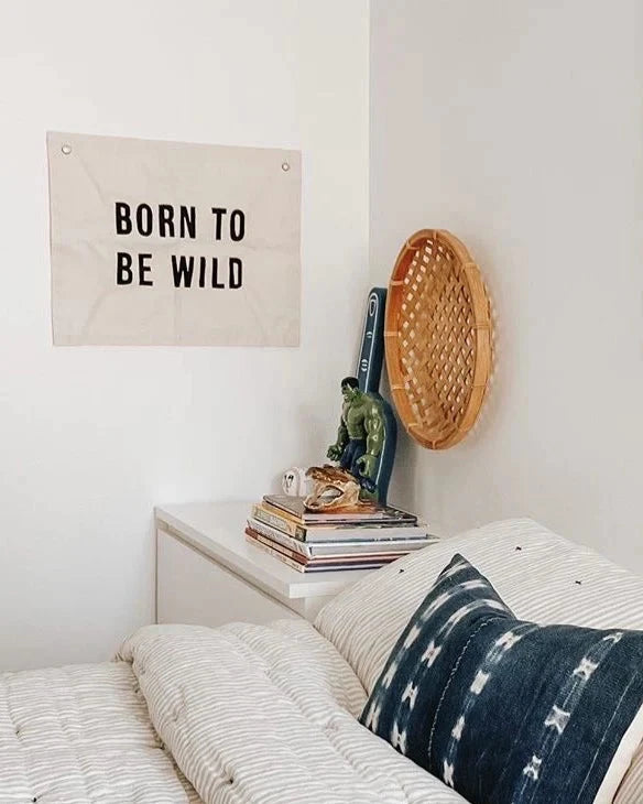 Imani Collective "Born To Be Wild Banner" Canvas Wall Banner for kids room