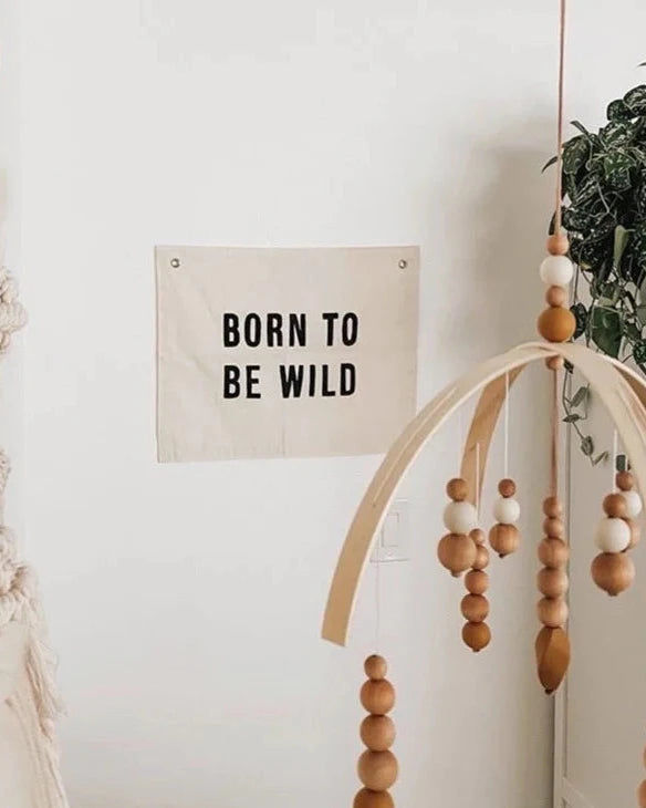 Imani Collective "Born To Be Wild Banner" Canvas Wall Banner for kids room
