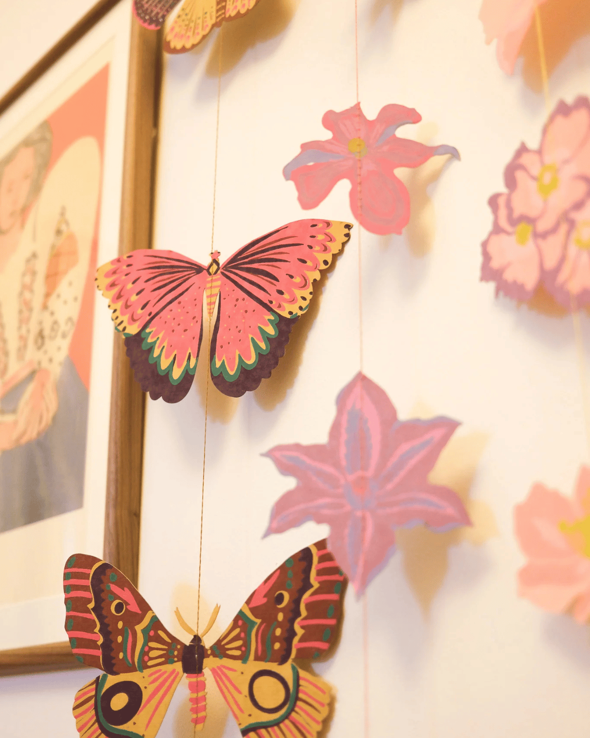 Butterfly Vertical Wall Hanging Garland by East End Press