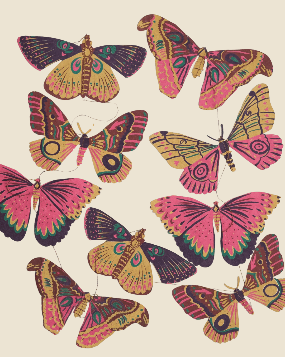 Butterfly Vertical Wall Hanging Garland by East End Press