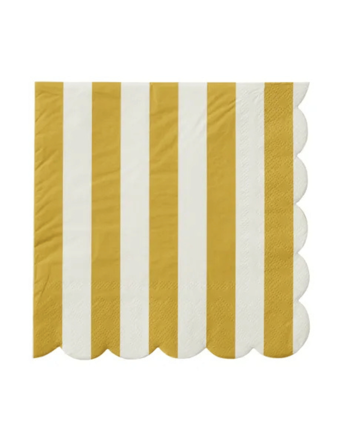 Carnival Stripe Napkins - Mustard (20 pk)