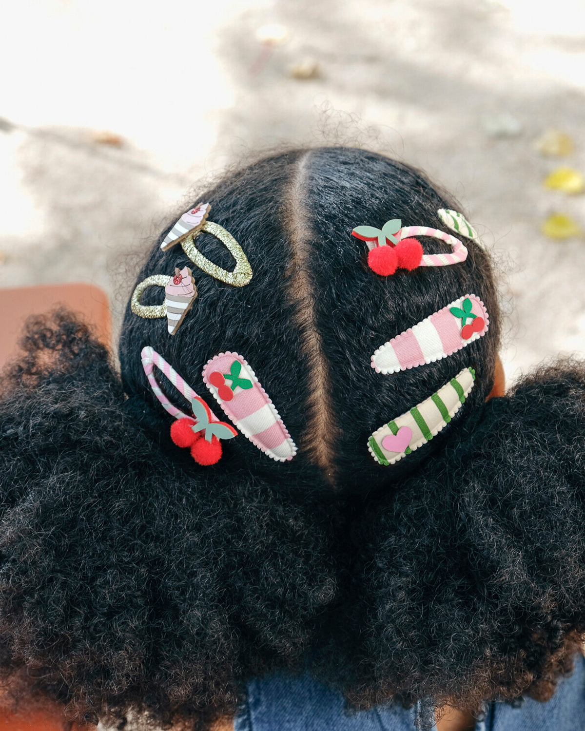 Cherry Kiss Fabric Clip Set by Rockahula Kids