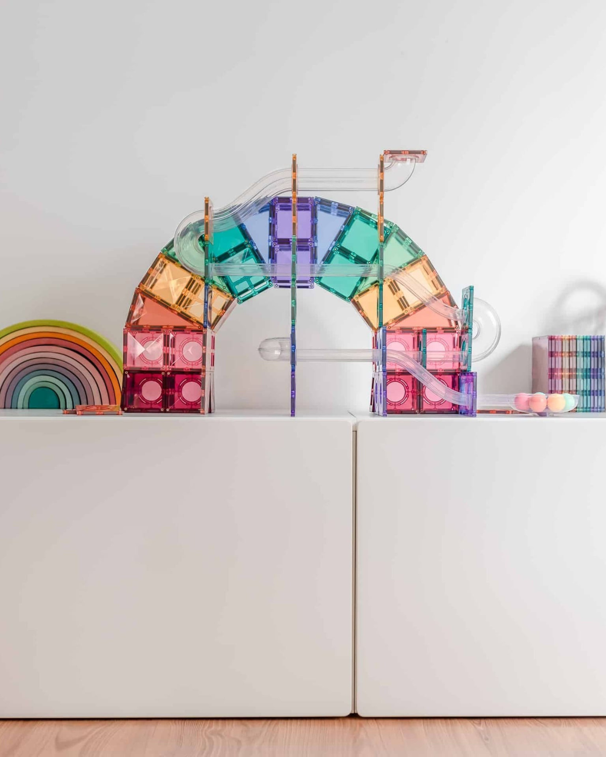 Connetix 106 Piece Pastel Ball Run Pack