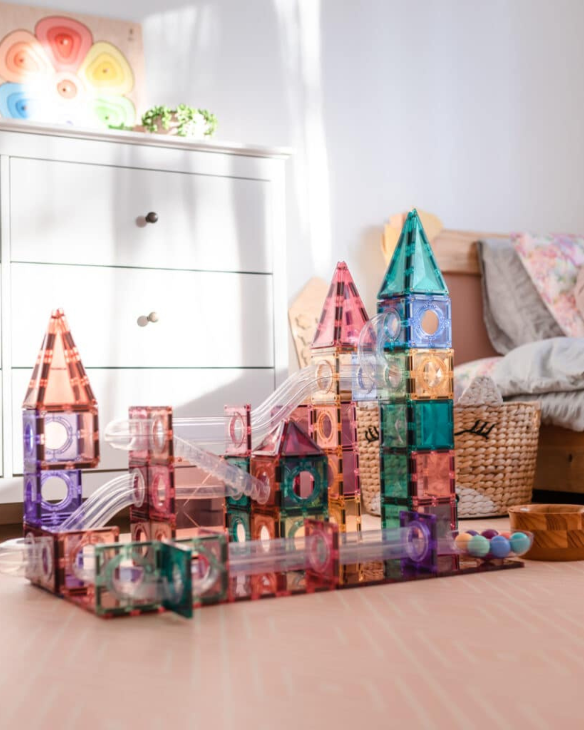 Connetix 106 Piece Pastel Ball Run Pack