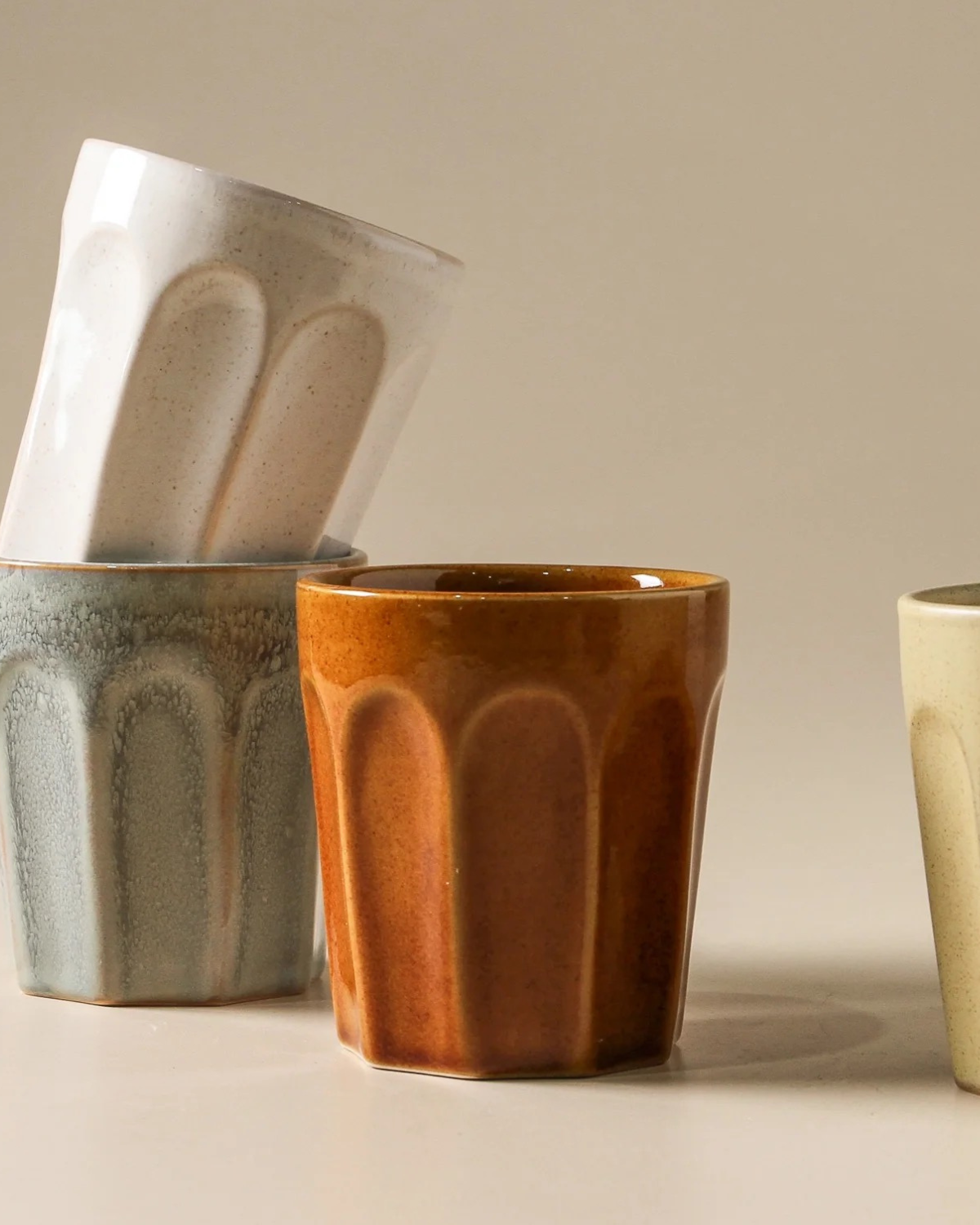 Favourite Sips - Earthy Tones Ritual Latte Cup (4 Pack) by Indigo Love Collectors