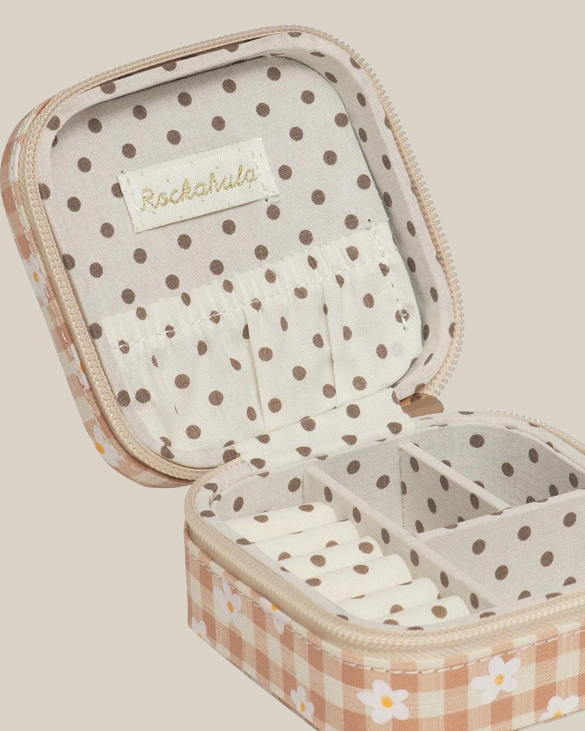 Daisy Gingham Square Jewellery Box by Rockahula Kids