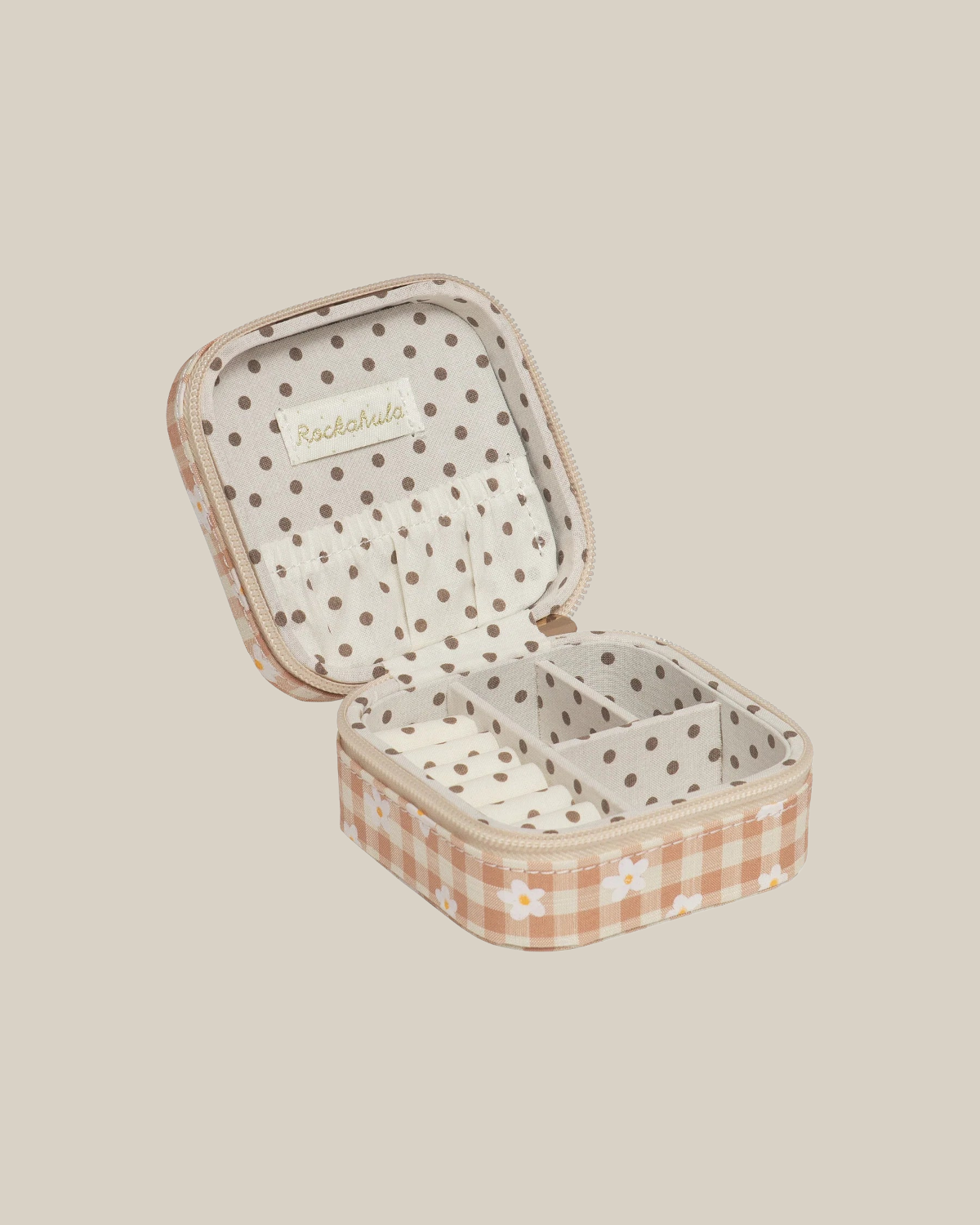 Daisy Gingham Square Jewellery Box by Rockahula Kids