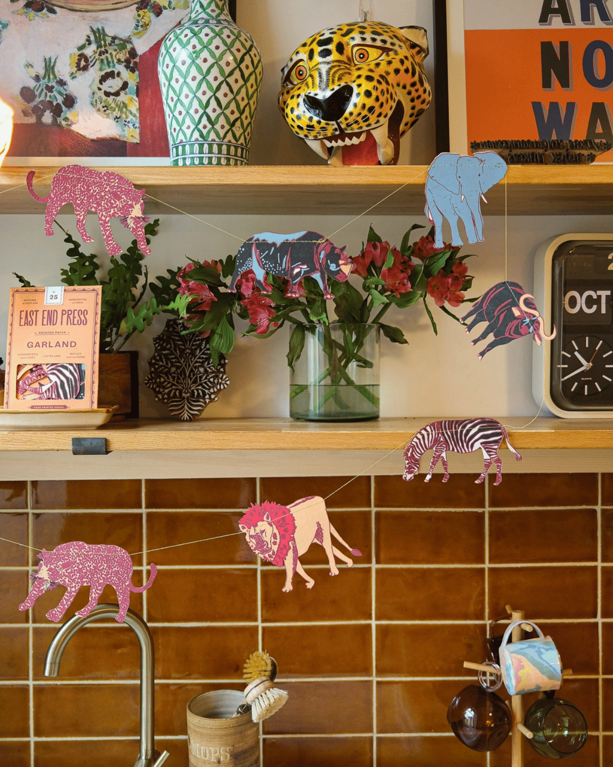 Safari Animals Sewn Garland by East End Press 🐒