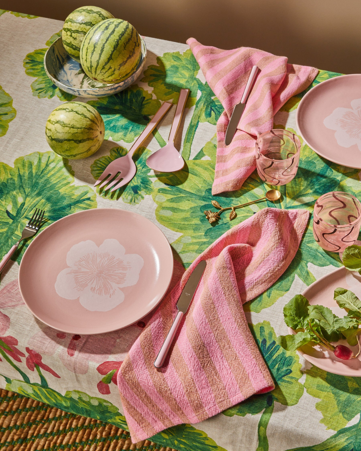 Bonnie & Neil Enamel Rose Salad Servers (Set of 2)