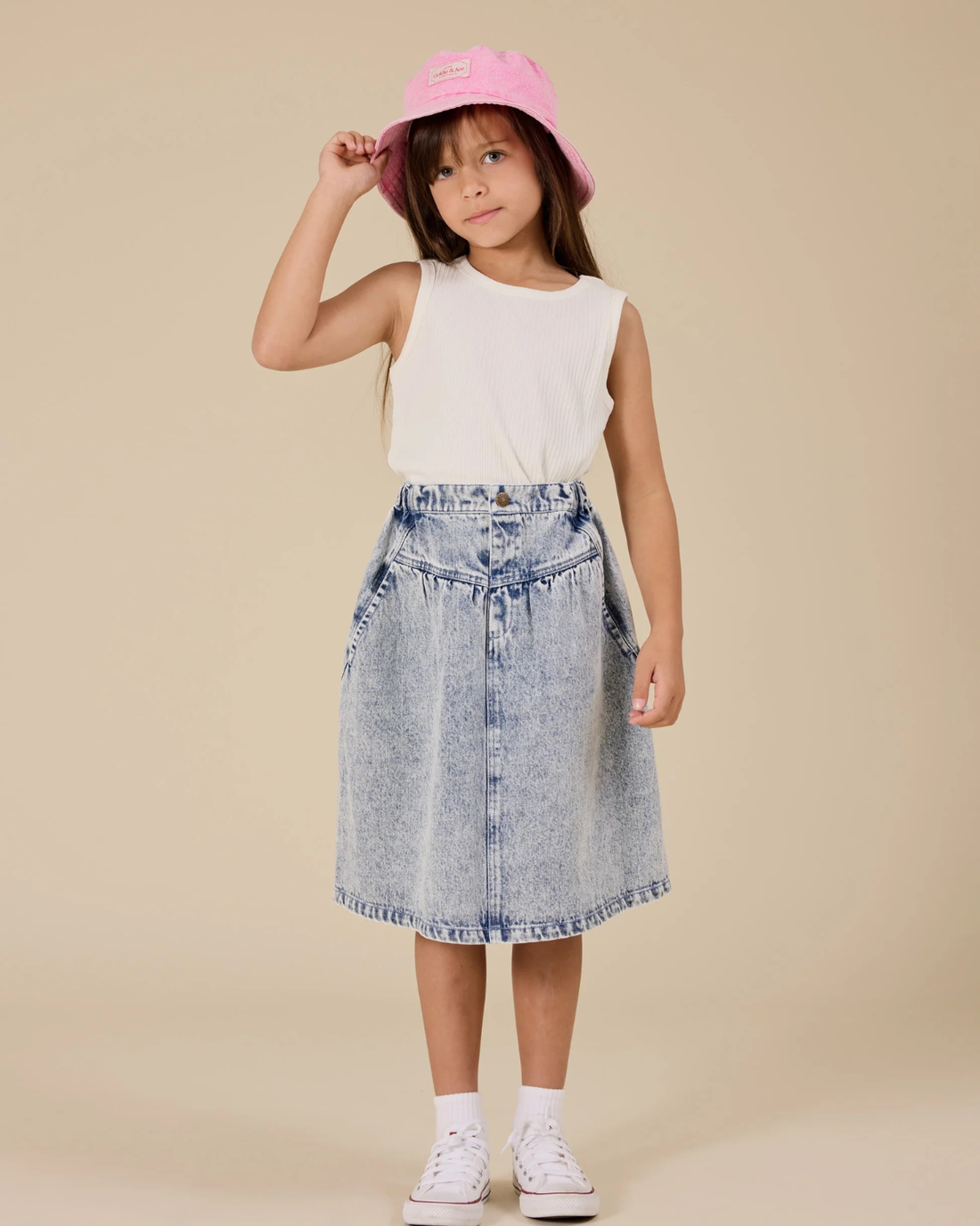 Goldie + Ace - Kids Esta A-Line Denim Skirt