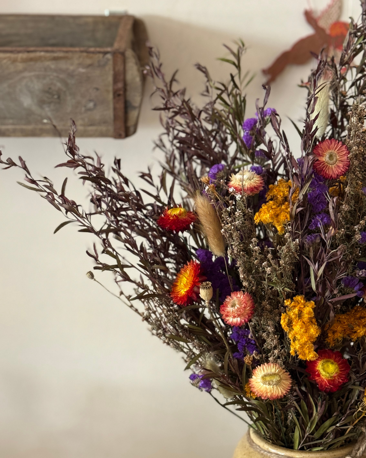 The Flora Bar Everlasting Vase ❘ Mustard Bloom - Muswellbrook Florist Polly & co