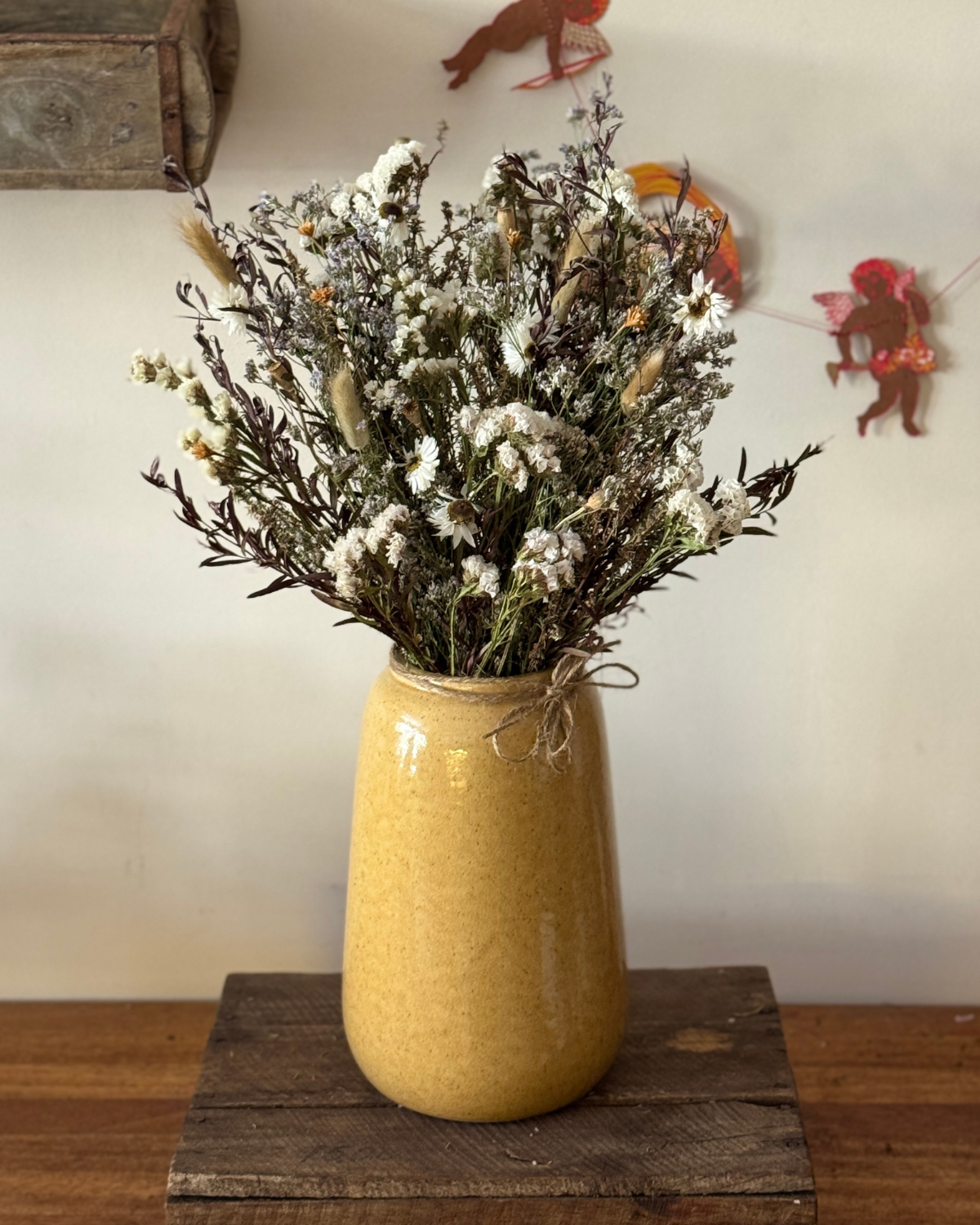 The Flora Bar Everlasting Vase ❘ Mustard Wildflower