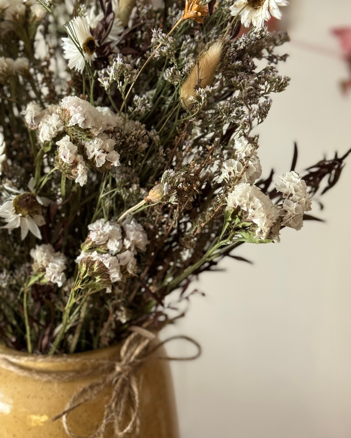 The Flora Bar Everlasting Vase ❘ Mustard Wildflower